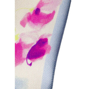 Prada Light Blue Floral Print Silk Thin